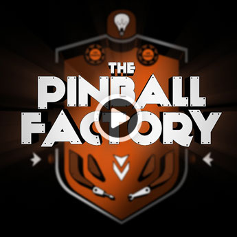 Promo voor de Pinball factory waar flipperkast leifhebbers kunnen spelen