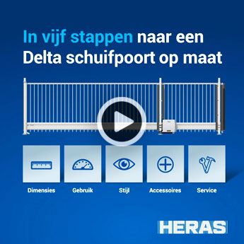 Stel online je Heras schuifpoort samen met de configurator